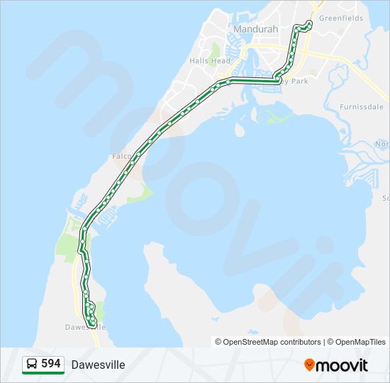 594 Route Schedules, Stops & Maps Dawesville (Updated)