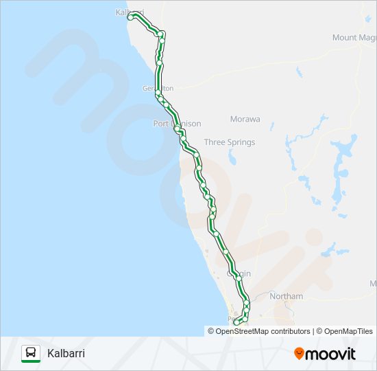 kalbarri Route Schedules, Stops & Maps Kalbarri (Updated)