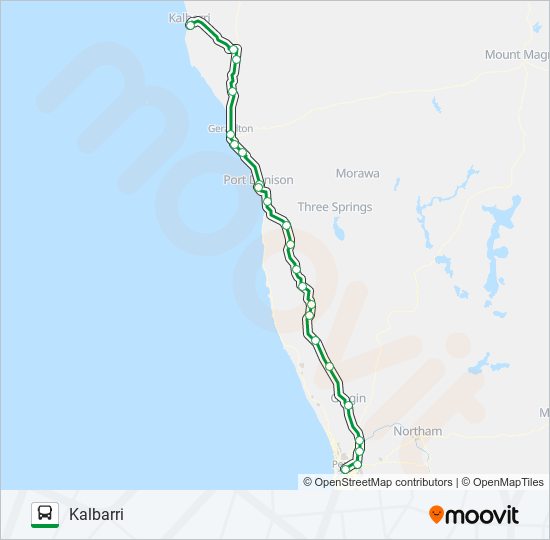 kalbarri Route Schedules, Stops & Maps Kalbarri (Updated)