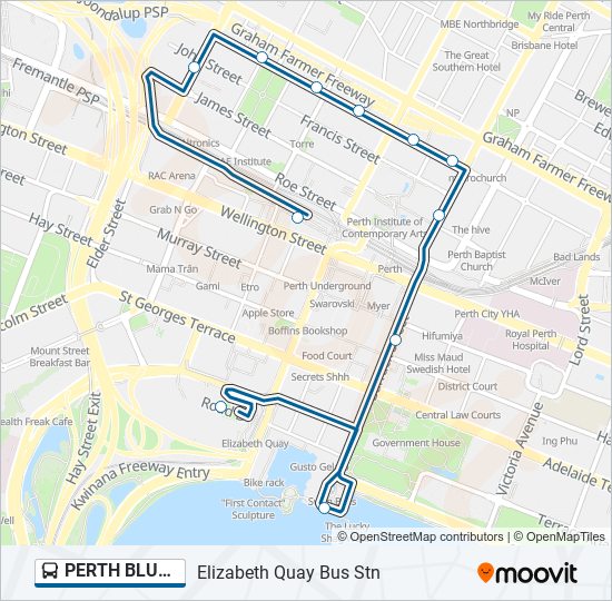 perth blue cat Route Schedules, Stops & Maps Elizabeth Quay Bus Stn