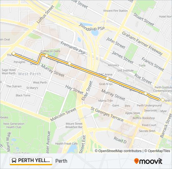 perth yellow cat Route Schedules, Stops & Maps Perth (Updated)