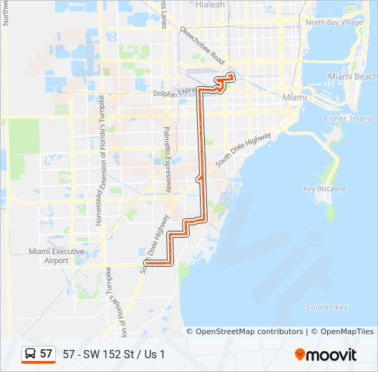57 Ride On Bus Schedule 57 Route: Schedules, Stops & Maps - 57 - Sw 152 St / Us 1 (Updated)