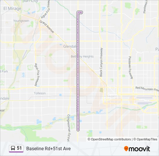 51 Route Schedules, Stops & Maps Baseline Rd+51st Ave (Updated)