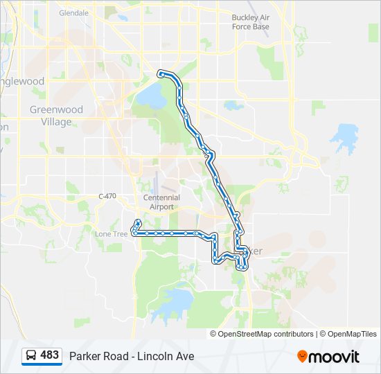 483 Route Schedules, Stops & Maps Nine Mile Stn Via Parker (Updated)
