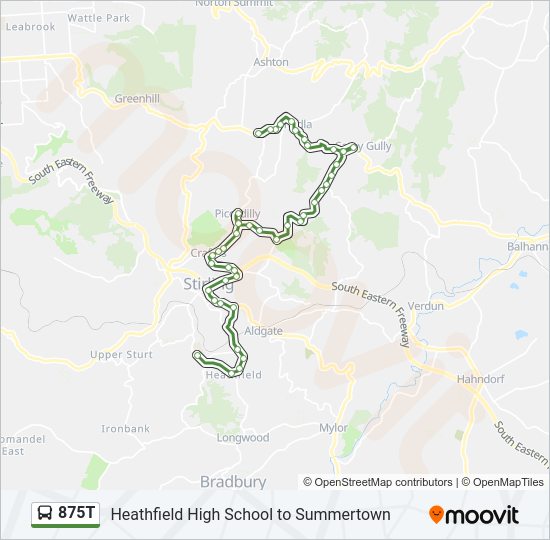 875t Route Schedules, Stops & Maps Summertown (Updated)