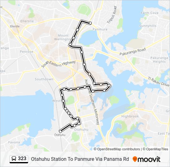 323 Route Schedules, Stops & Maps Otahuhu Station To Panmure Via