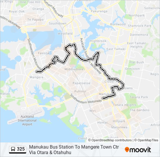 325 Route Schedules, Stops & Maps Manukau Bus Station To Mangere
