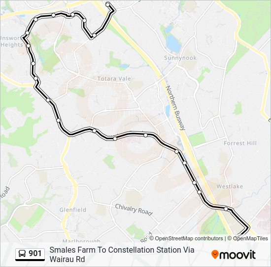 Bus 901 Route Map 901 Route: Schedules, Stops & Maps - Constellation Station (Updated)