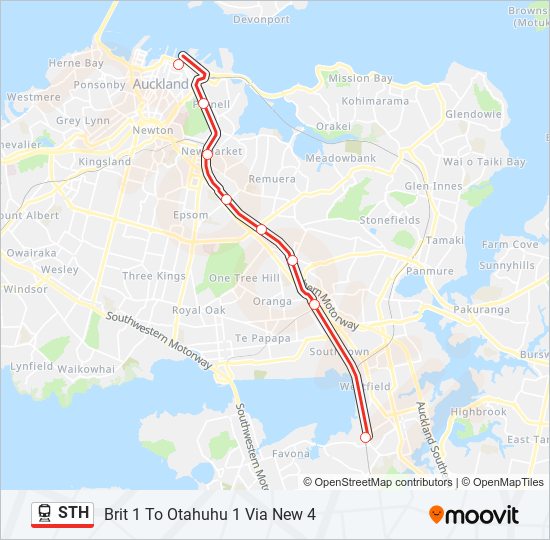 sth Route Schedules, Stops & Maps Brit 1 To Otahuhu 1 Via New 4