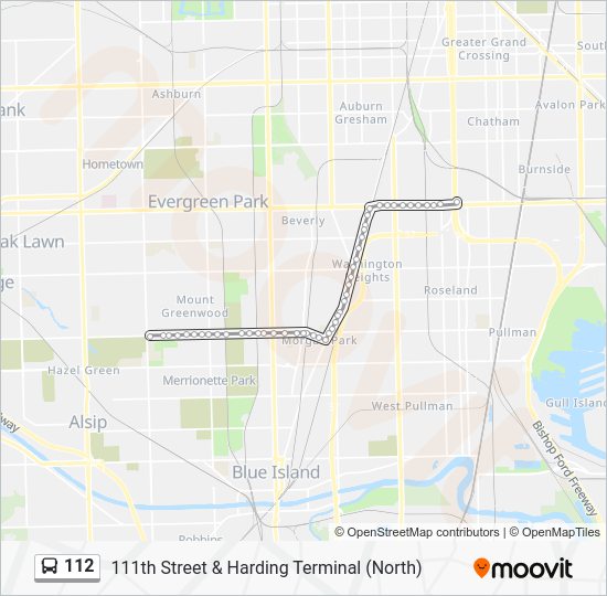 112 Bus Route Schedule 112 Route Schedules, Stops & Maps 111th Street & Harding Terminal