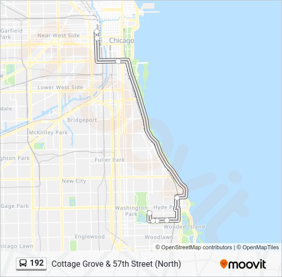 192 Route Schedules, Stops & Maps Cottage Grove & 57th Street (North