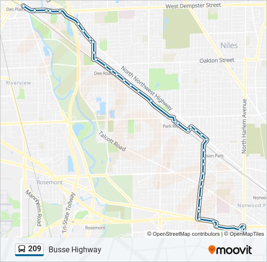 209 Route Schedules, Stops & Maps North (Updated)
