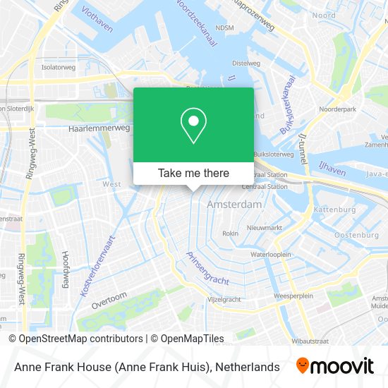 How to get to Anne Frank House (Anne Frank Huis) in Amsterdam by train