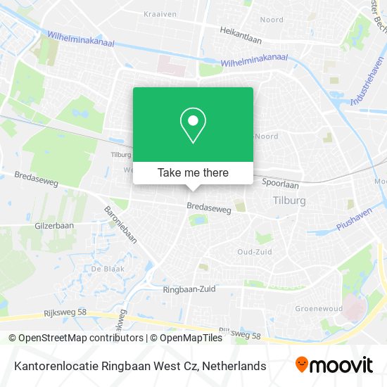 How To Get To Kantorenlocatie Ringbaan West Cz In Tilburg By Bus Or Train?