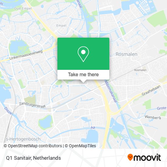 How To Get To Q1 Sanitair In 'S-Hertogenbosch By Bus Or Train?