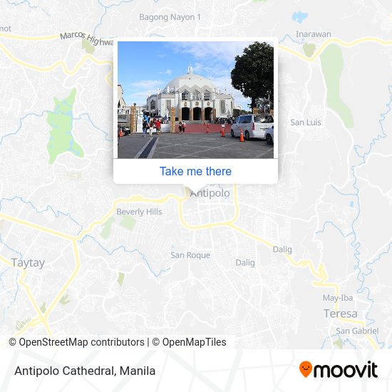 How to get to Antipolo Cathedral in Antipolo City by bus or train?