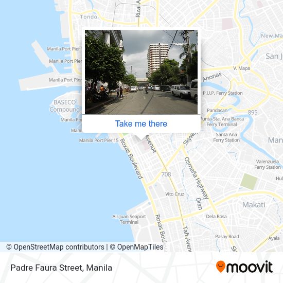 How to get to Padre Faura Street in Manila by bus or train?