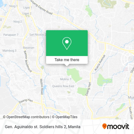 How to get to Gen. Aguinaldo st. Soldiers hills 2 in Las Piñas by bus?