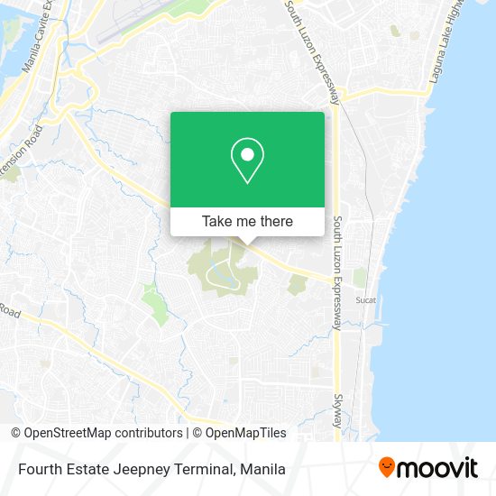 How to get to Fourth Estate Jeepney Terminal in Parañaque by bus or train?