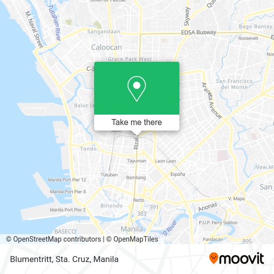 How to get to Blumentritt, Sta. Cruz in Manila by Bus or Train?