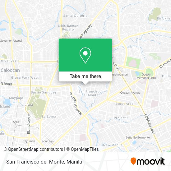How to get to San Francisco del Monte in Quezon City by bus or train?
