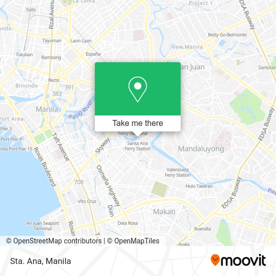 How to get to Sta. Ana in Manila by bus or train?