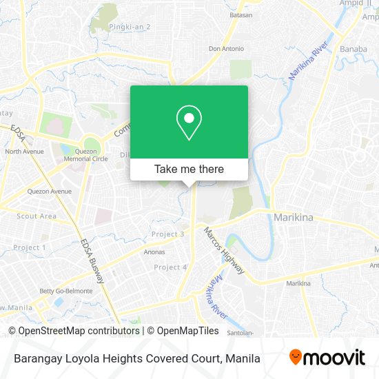 How to get to Barangay Loyola Heights Covered Court in Quezon City by