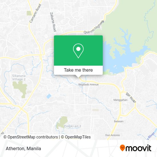 How to get to Atherton in Quezon City by bus?