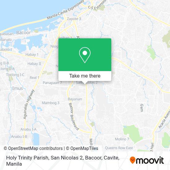 How to get to Holy Trinity Parish, San Nicolas 2, Bacoor, Cavite by bus?