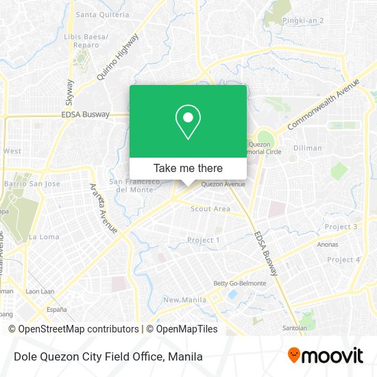 How to get to Dole Quezon City Field Office by bus or train?
