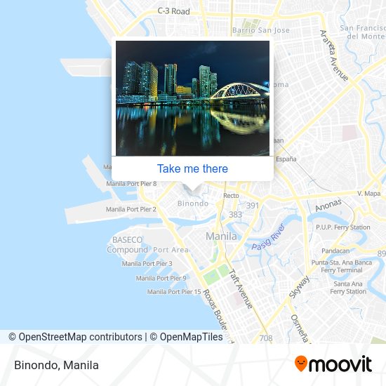 How to get to Binondo in Manila by bus or train?