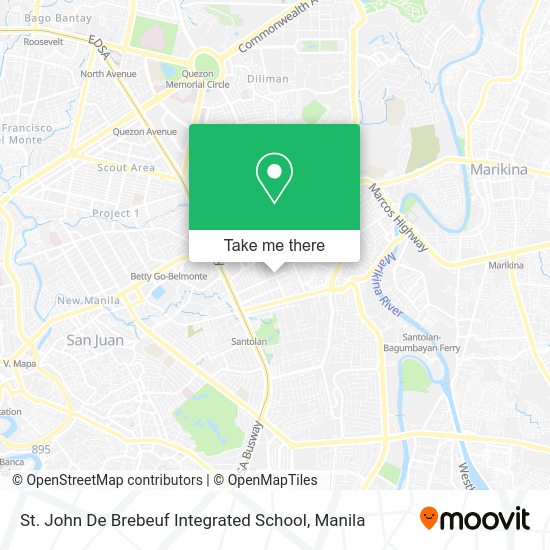 How to get to St. John De Brebeuf Integrated School in Quezon City by