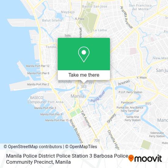 How to get to Manila Police District Police Station 3 Barbosa Police
