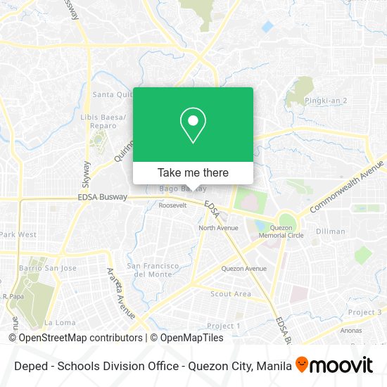 How to get to Deped Schools Division Office Quezon City by bus or