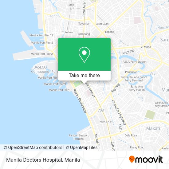 How to get to Manila Doctors Hospital by bus or train?