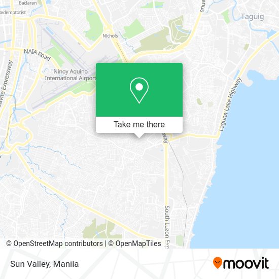How to get to Sun Valley in Parañaque by bus or train?