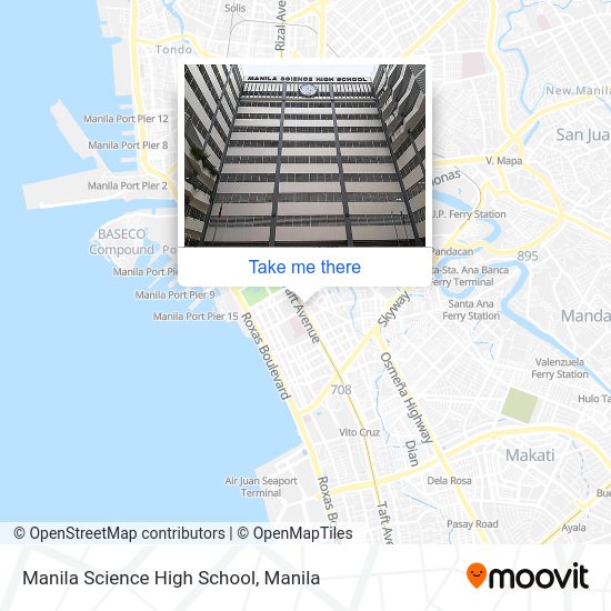 How to get to Manila Science High School by bus or train?