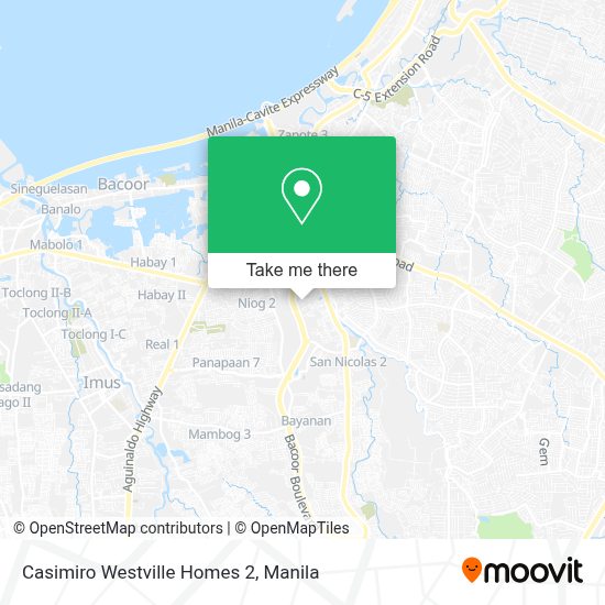 How to get to Casimiro Westville Homes 2 in Bacoor by bus?