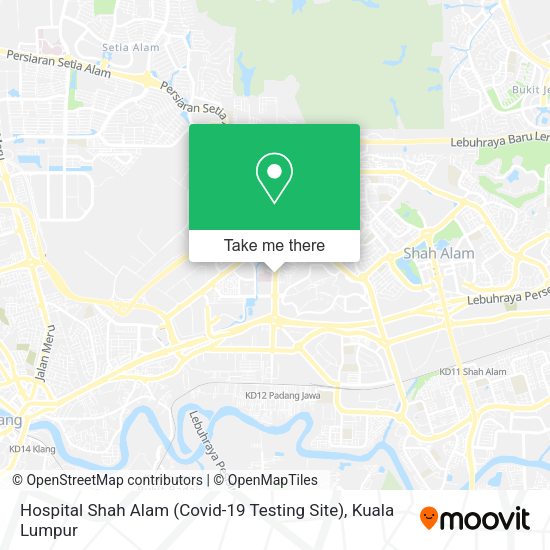 How to get to Hospital Shah Alam (Covid19 Testing Site) by bus or train?