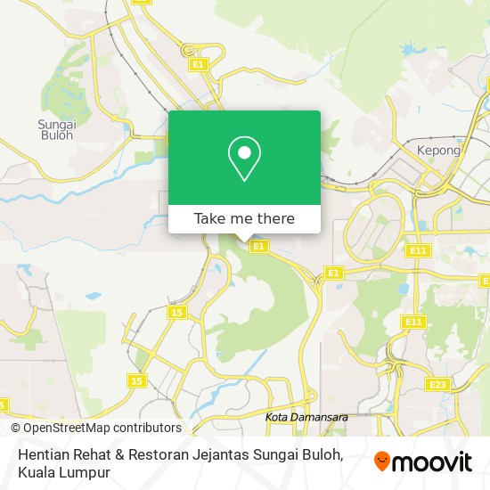 How to get to Hentian Rehat & Restoran Jejantas Sungai