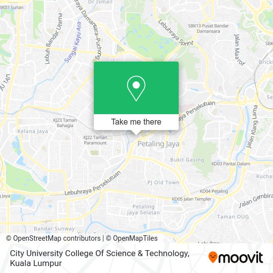 How to get to City University College Of Science & Technology in Petaling Jaya by bus or MRT & LRT?