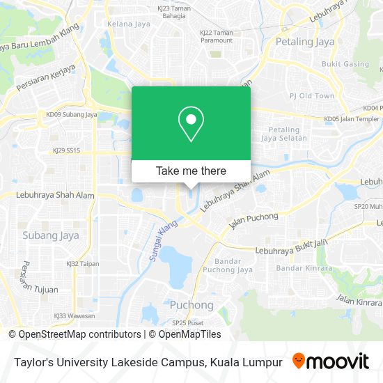 How to get to Taylor's University Lakeside Campus in Petaling Jaya by