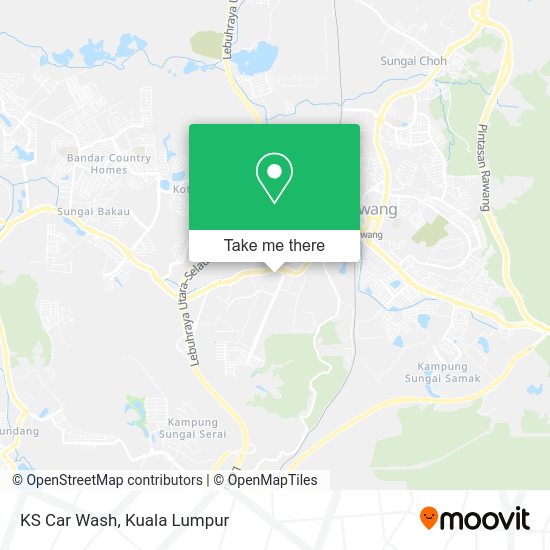 How to get to KS Car Wash in Majlis Perbandaran Selayang by bus or train?