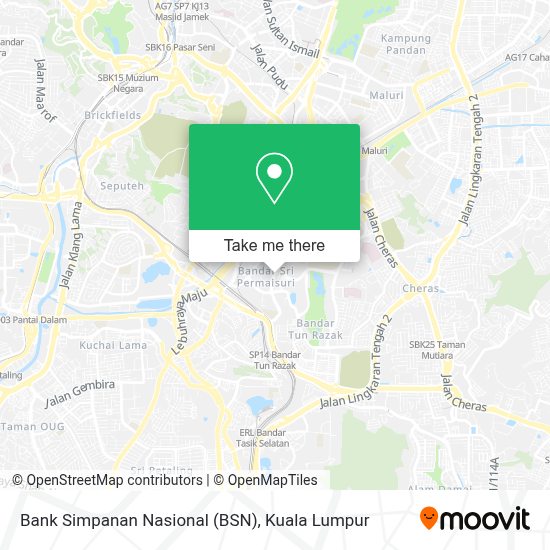 How to get to Bank Simpanan Nasional (BSN) in Kuala Lumpur