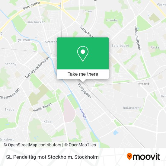How to get to SL Pendeltåg mot Stockholm in Uppsala by Bus or Train