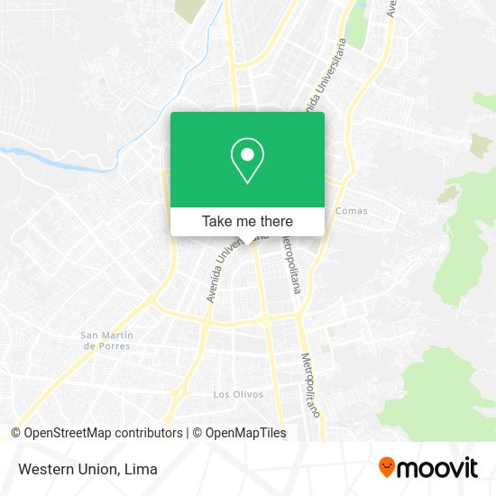 ¿Cómo llegar a Western Union en Los Olivos en autobús?