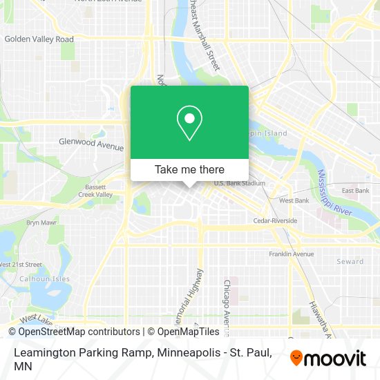 How to get to Leamington Parking Ramp in Minneapolis by Bus or Light Rail?