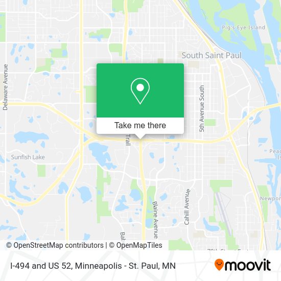 How to get to I494 and US 52 in Inver Grove Heights by bus or light rail?