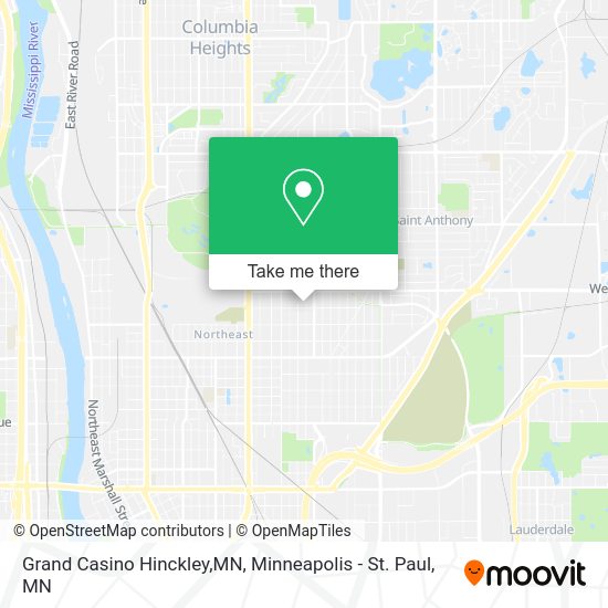 How to get to Grand Casino Hinckley,MN in Minneapolis by bus or light rail?
