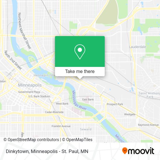 How to get to Dinkytown in Minneapolis by bus or light rail?